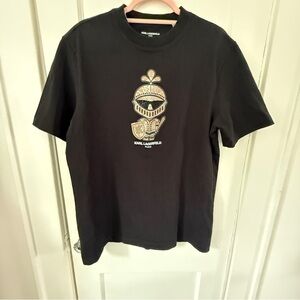 Karl Lagerfeld Paris Black Graphic Knight Tee Size M New without Tags